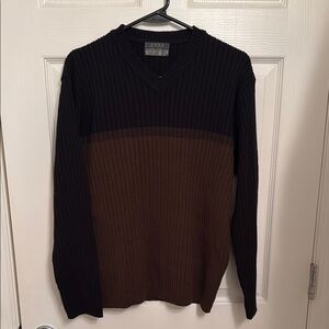 Zara Men's Black and Brown Sweater
